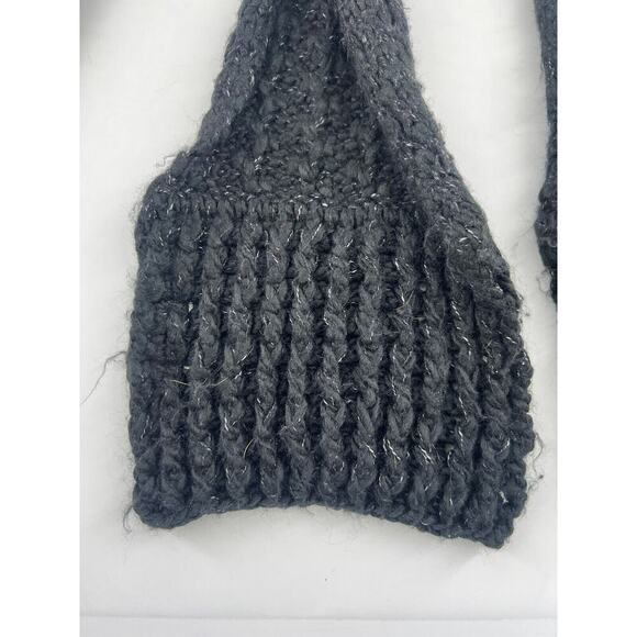 Universal Thread Winter Knit Scarf Womens Black Long Warm 110 Inches Long - Picture 4 of 4